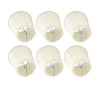 Wakects 6PCS Modern Fabric Beige Lampshade, Premium Quality for E14 Base Candle Lamp, Easy Installation with Delicate Lace Edges, Enhancing Home Decor for Bedroom, Wall, Hall, Studio