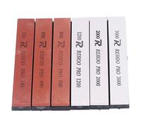 Wakects 6pcs Whetstone Set White Corundum Knife Sharpening Stone 180 400 800 1200 2000 3000 Grit for Kitchen Home Cooks and Chefs for Scissors Chisels Axes
