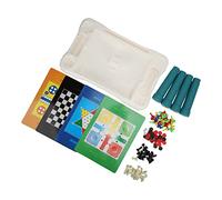 Wakects 8 in 1 Board Game Set, Portable Plastic Double Sided Games for Kids Ages 3+, Develop Strategy Math Skills While Playing