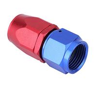 Wakects AN10 Fuel Line Fitting Adapter AN10 Hose End Fitting Fuel Tube Connector Aluminum Alloy -Proof Push-On Design for Tube Oil Cooler with Ends (0°)