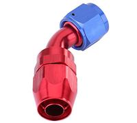 Wakects AN10 Fuel Line Fitting Adapter AN10 Hose End Fitting Fuel Tube Connector Aluminum Alloy -Proof Push-On Design for Tube Oil Cooler with Ends (45°)