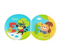 Wakects Baby Bath Book Zoo Animal Learning Toy 4 Pages | Plastic Material, Finish, Bright Patterns, Bathroom Use, Shape Recognition, Educational Toy, 4 Pages