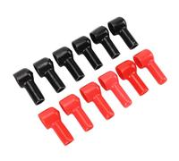 Wakects Battery Terminal Boot Battery Terminal Insulating Cover Cable Lug Protector Cover 12Pcs 6 Red 6 Black Rubber Insulating Sleeve with 14mm 8mm Cable for Car Boat Marine