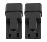 Wakects C14 Male To 5 15R Female Adapter, Heat Resistant Easy To Install Mystical/Fantasy Retardant Multifunctional C14 Male 5 15R Female Power Converter 10A 125V for Display