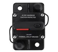 Wakects Car Audio Circuit Breaker, Manual Reset Overcurrent Protection 50A-300A for 12V to 42V DC Systems, Easy Installation Vehicle Protection (200A)