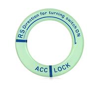 Wakects Car Ignition Switch Cover, Luminous Sticker with Key Ring Hole, Stylish Accessory for Automotive Interiors (Blue)