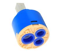 Wakects Ceramic Cartridge, Leak Prevention, Compatible with Kitchen/Bathroom Faucet, PP Plastic Material, Easy Installation, Includes 1 X Ceramic Disc Cartridge, for Water Conservation, (40mm)