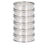 Wakects Crumpet Rings, 6 Pack Stainless Steel Muffin Rings, 8cm, for Fried Eggs and Hash Browns