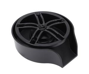 Wakects Cup Washer Stainless Steel Glass Rinser with 360 Degree Rotating Spout G1 2 Sink Attachment for Kitchen Bars Cafes 2 Piece Kit for Bottles Cups Utensils (Black)