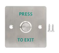 Wakects DC 12V Push Door Release Switch, Touch Door Exit Button Stainless Steel Zinc Alloy Panel with NO NC COM Contacts Output for Hotels Hospitals Public Shopping Malls