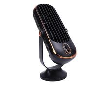 Wakects Desktop Fan, Portable 5 Speeds LED Display USB Tower Fan 1000mAh Battery Low Noise Mini Table Fans for Home Office Bedroom Living Room Outdoor (Black)