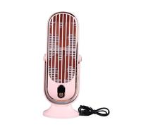 Wakects Desktop Fan, Portable 5 Speeds USB Tower Fan 1800mah Battery Low Noise Mini Table Fans for Home Office Bedroom Living Room Outdoor (Pink)