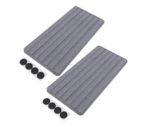 Wakects Diatomite Coaster, Grooved Diatomaceous Earth Soap Dish, 2 Pack 21 X 10 Cm Fast Drying Water Absorbent Tray with Foot Pads for Bathroom Kitchen Sink Counter (Deep Gray)