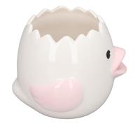 Wakects Egg White Yolk Separator Ceramic Egg Liquid Filter for 2 Eggs 6.5 X 7cm Chicken Beak Cracking Design Quick Separation for Home Baking Cooking Kitchen Users (Pink)