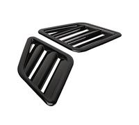 Wakects Engine Hood Vent Cover ABS Hood Grille Replacement Snap In Airflow Design Scratch Resistant Finish for Corsa Jazz Drivers DIY Exterior Upgrade (Glossy Black)