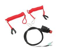 Wakects Engine Kill Switch Lanyard, PVC ABS Replacement for Yamaha, Durable for Outboard Motors and ATVs, Easy to Install, Flexible Rope for Safety