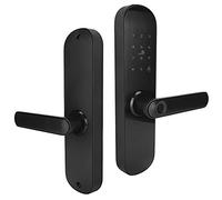 Wakects Fingerprint Door Lock Zinc Alloy Smart Lock 5 in 1 Access Design Remote Control Door for Balcony Home Glass Aluminum Doors Outdoor 40 to 140F