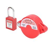 Wakects Gate Valve Lockout Set ABS Gate Valve Lockout Device for 25mm to 64mm Stem Red Tagout Set with Tool Free Use for Outdoor Garden Water Spigot