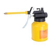 Wakects Hand Pump Oiler, Steel Manual Oil Can with Copper Straight Spout 200ml, Compact Lubrication Oil Can for Auto Machinery Maintenance, Precise Hand Use