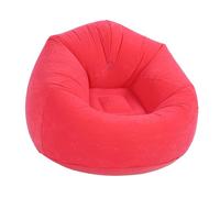 Wakects Inflatable Lounge Chair, Blow Up Sofa Flocking PVC Portable Folding for Living Room Bedroom Balcony Office Travel with 80kg Capacity (Red)