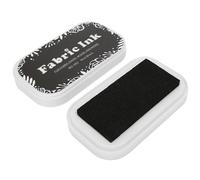 Wakects Ink Pad Stamp Pad, Bright Colors Sponge Ink Stamp Pads for Rubber Stamp Craft Washable Paper Cloth Wood 3.7 x 2.2 in (BD-282 Pure Black)