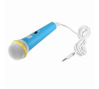 Wakects Kids Karaoke Microphone Wired Microphone Kids Singing Mic with 3.5mm Jack for Children Boys Girls Birthday Christmas Family Party Outdoor Events (Blue)