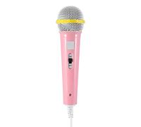 Wakects Kids Karaoke Microphone Wired Microphone Kids Singing Mic with 3.5mm Jack for Children Boys Girls Birthday Christmas Family Party Outdoor Events (Pink)