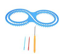 Wakects Knitting Loom Set, Loom Kit Lightweight Portable 8 Shape Plastic Blue Complete Tools for Scarf Craft for Socks Craft for Blanket