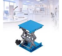 Wakects Lab Scissor Jack, 4x4 Inch Aluminum Oxide Laboratory Lifting Platform with Black Hand Wheel, for Middle School Physics Biological Experiments