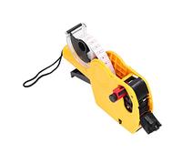 Wakects Labeling Machine Price Tag Gun Label Maker 8 Digits Manual Portable Label Maker Handheld Labeler Compact Printer with Ink Cartridge for Clothing Toys Luggage (Yellow)