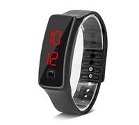 Wakects LED Digital Watch, Electronic Sports Wristwatch Auto Power Saving Screen 12 Hour Dial Calendar Display for Men Women Kids (Black)