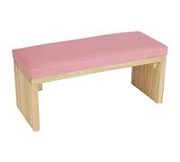 Wakects Manicure Pillow Stand, Nail Rest Cushion Pillow Leather Arm Wrist Support Rest Holder Nail Art Cushion Holder Stand with Wooden Support Leg for Home Nail Manicurists 11.81x4.72x5.1 (Pink)