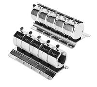 Wakects Mechanical Counter, 4 Digit Stainless Steel Tally Clicker With Metal Finger Ring for Counting People at Airdrome Terminal Counting Factory Statistics