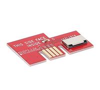 Wakects Micro Memory Card Reader Motherboard Printed Circuit Board Storage Card Reader Compact Mainboard for Serial Port 2 Homemade Software Use Black White Red (Red)