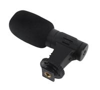 Wakects Microphone mini mic camera mic 3.5mm plug and play single directivity noise reduction windproof sponge 1/4 inch screw cold shoe for camera mobile phone live conference video vlog