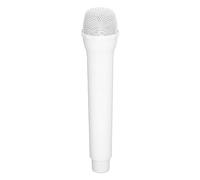Wakects Microphone Model, Lightweight ABS Handheld Karaoke Prop for Speech Practice, Simulated Cosplay Mic for Kids (White)