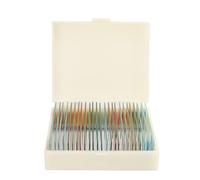 Wakects Microscope Slides Glass Slides Set, 25 Prepared Biology Specimens, Clear Glass Rounded Edges for School Lab Homeschool Students Adults Observing Animal Plant Cells