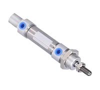Wakects Mini Air Cylinder Stainless Steel Pneumatic Air Cylinder 20mm Bore M5 X 0.8 Reciprocating Piston Rod for Conveying Equipment Packaging Machinery Manipulators (MI20*225)