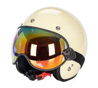 Wakects Motorcycle Goggles for Helmets Retro Windproof Dust Proof Goggles with PC Lenses ATV Off Road Racing Riding for Men Women (Orange)