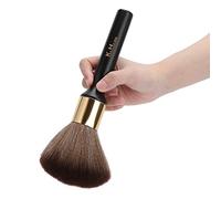 Wakects Neck Duster Brush Hair Neck Brush Barber Multipurpose for Small Hair Around Ears Super Soft Fiber Wool Skin-friendly Long Wooden Handle Washable for Barber Shop Salon (Black)