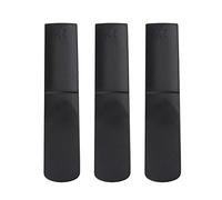 Wakects Plastic Reeds Resin Reeds Synthetic for Alto Saxophone 3pcs Black Strength 2.5 No Need to Wet Easy to Install for Beginners