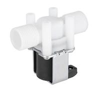 Wakects Plastic Solenoid Valve, ABS Stainless Steel Electromagnetic Valve, Normally Open 0.02 to 0.8MPa, Non Return Water Outlet, 32 to 176F for Solar Water Heaters (DC12V)
