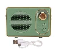 Wakects Portable Retro Bluetooth Speaker, BT 5.0 Mini Size (Green) | Rechargeable MP3 Player, ABS Housing, Camping and Party, AUX Input, USB Drive, 32GB Card Support, 10m Transmission Distance