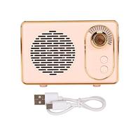 Wakects Portable Retro Bluetooth Speaker, BT 5.0 Mini Size (Roseate) | Rechargeable MP3 Player, ABS Housing, Camping and Party, AUX Input, USB Drive, 32GB Card Support, 10m Transmission Distance