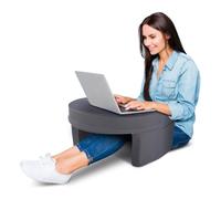 Wakects Reading Pillow, Memory Foam Lap Desk Pillow, Large Gaming Pillow for Lap, Soft Laptop Arm Rest Pillow with Side Pocket for Working Knitting Sofa Bed Couch Gray