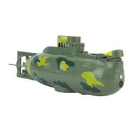 Wakects Remote Control Submarine Toy 6 Channel 15cm Rechargeable (Green)