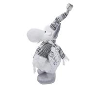 Wakects Retractable Christmas Doll Polyester Elk Doll 52 to 77cm Xmas Toy with Extendable Legs Cartoon Ornament for Fireplace Table Shelf Holiday Decor for Kids
