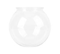 Wakects Round Fish Bowl, Plastic Unbreakable Small Fish Tank, Stylish Drink Cup for Parties, Desk Decoration (S)