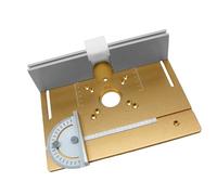 Wakects Router Table Insert Plate Aluminum Alloy Router Table Panel 240 X 200mm with Clear Scale 4 Piece Set for Wood Milling Trimming and Engraving on Woodworking Benches (Set of 3)