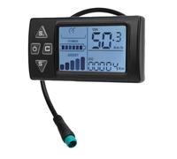 Wakects S861 Scooter Display Meter ABS Scooter Control Panel with Backlit Large Screen and Water Proof Plug Real Time Battery Speed Display for Mountain Bike Riders